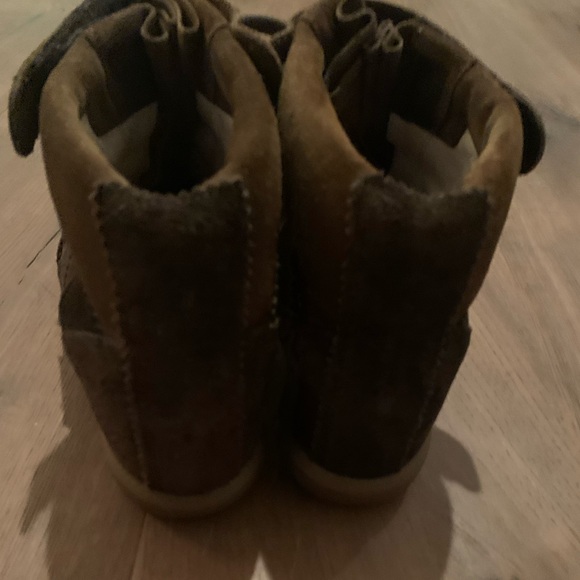 Isabel Marant two tone brown sneaker wedges booties suede size 39 EU size 8 USA - Picture 3 of 5